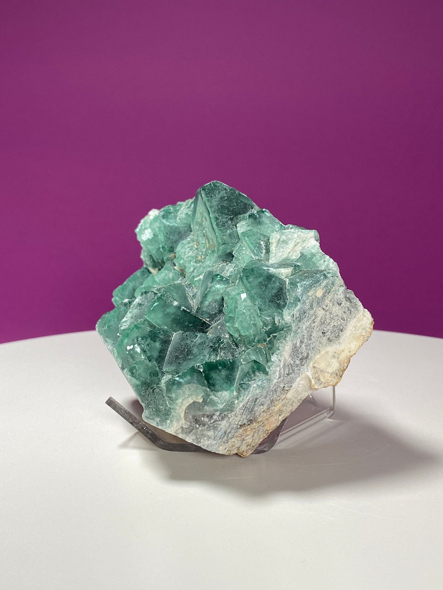 Green Fluorite Cluster (Includes Acrylic Stand)