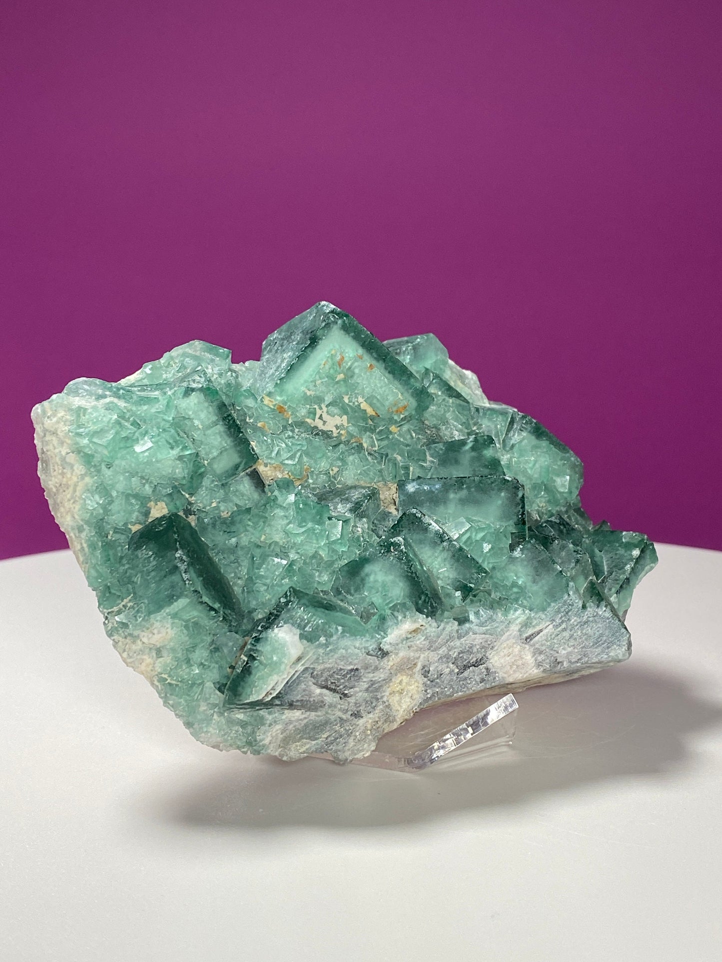 Green Fluorite Cluster (Includes Acrylic Stand)