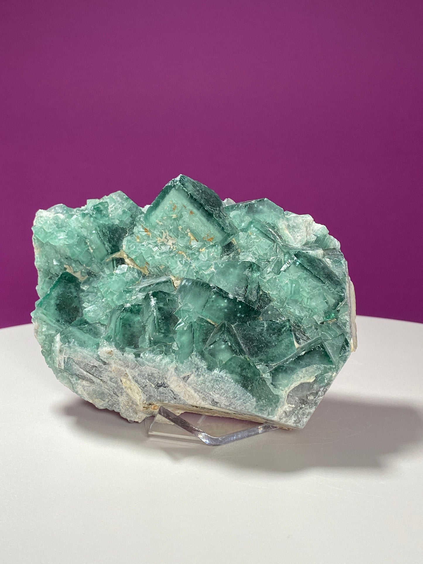 Green Fluorite Cluster (Includes Acrylic Stand)