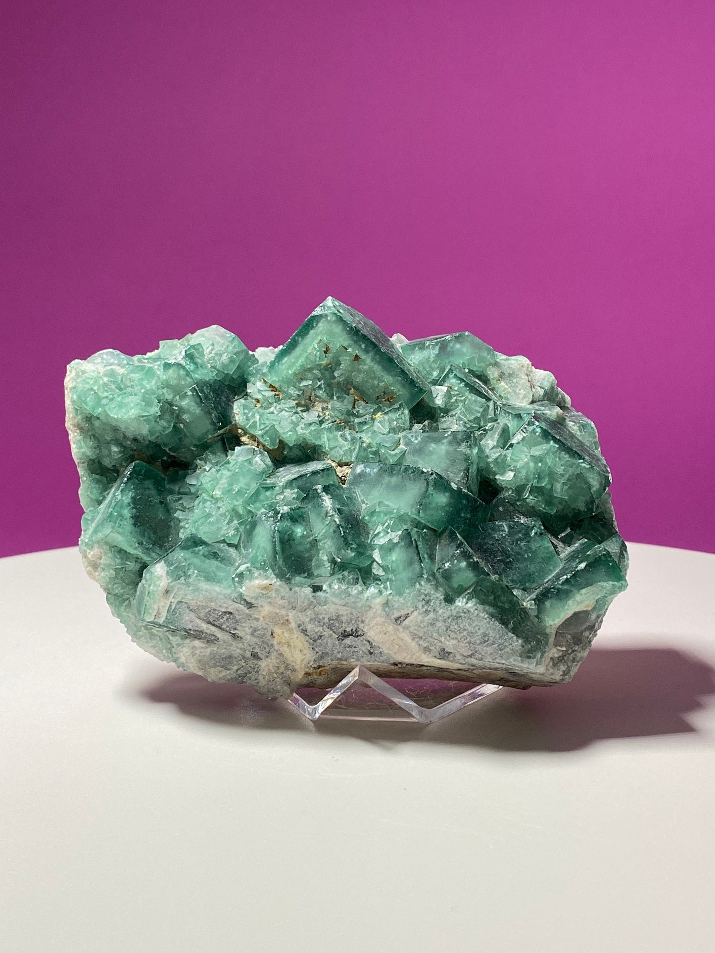 Green Fluorite Cluster (Includes Acrylic Stand)