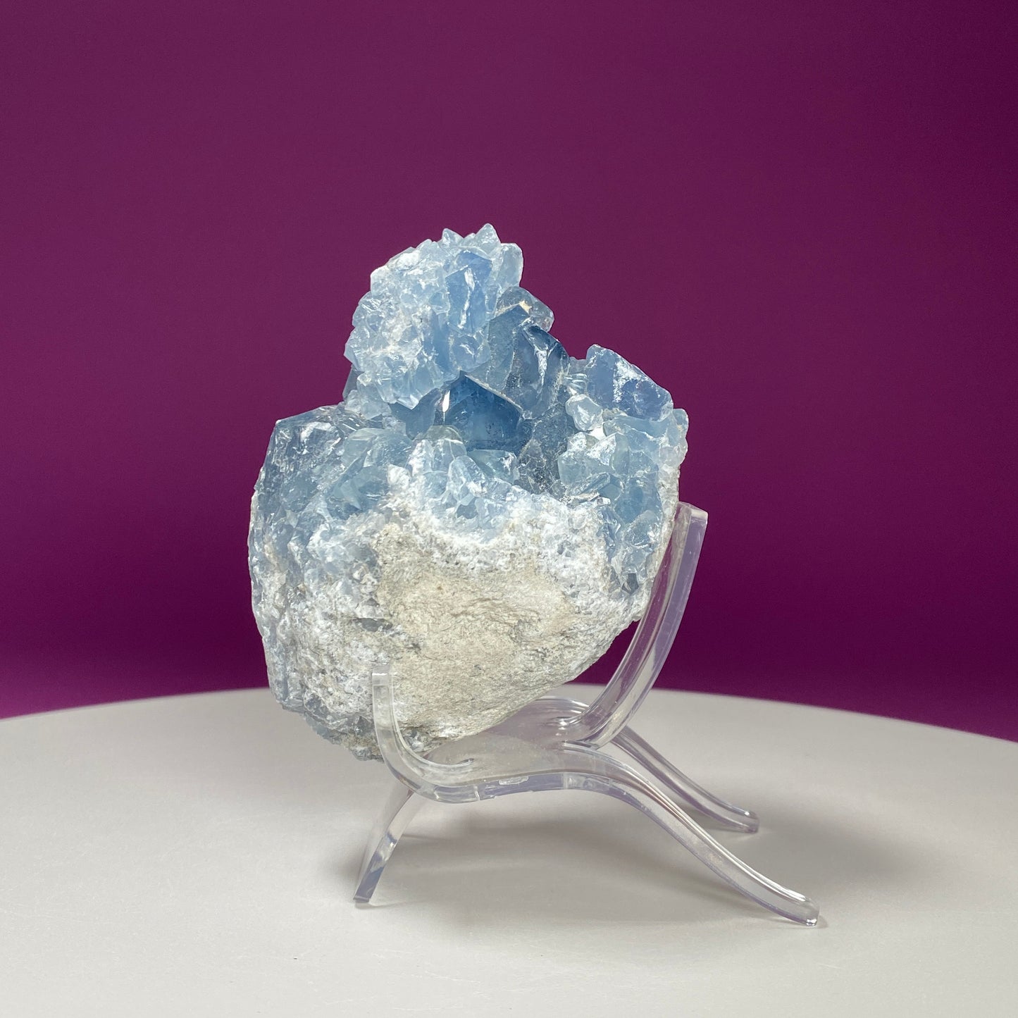 Celestite Geode Specimen (Includes Acrylic Stand)