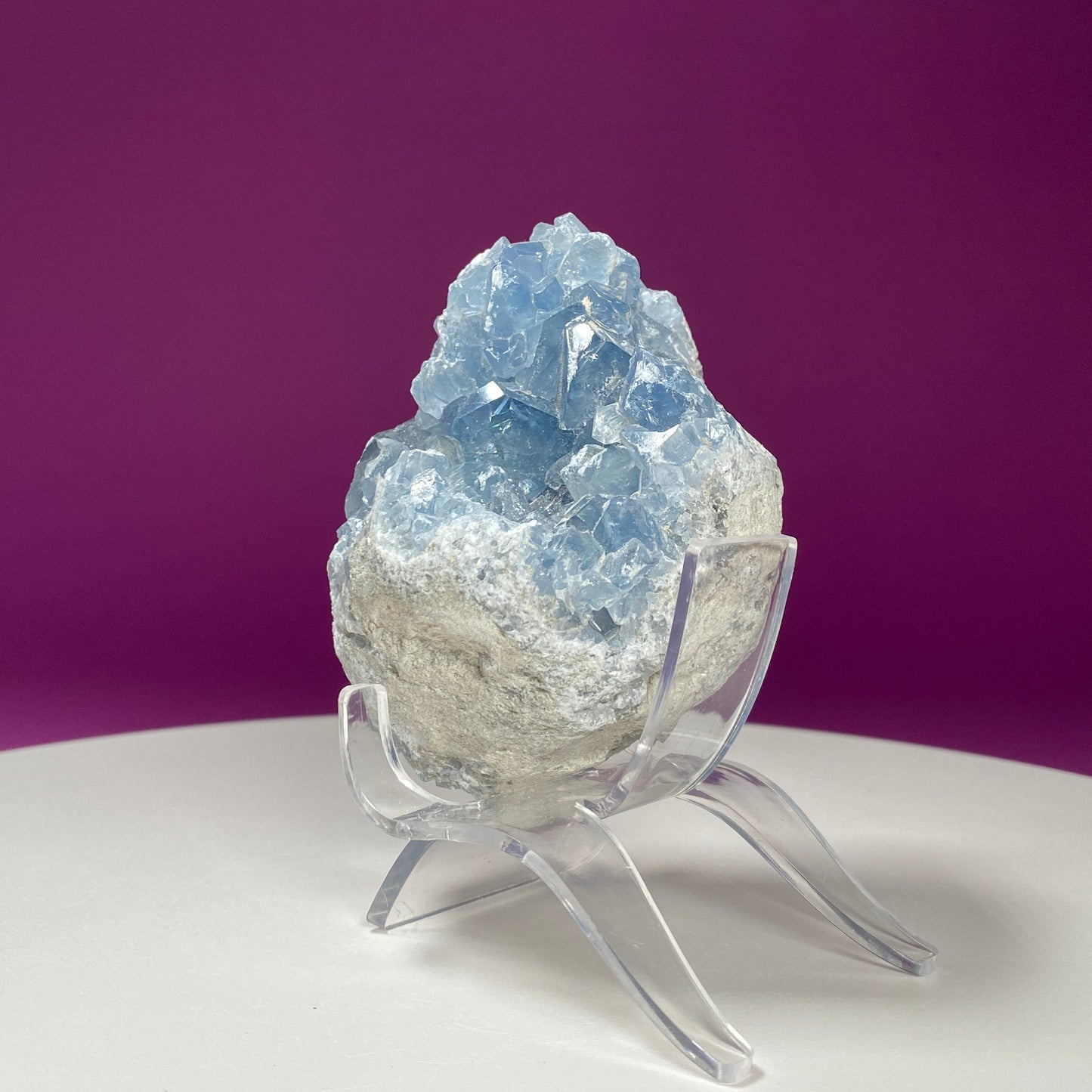 Celestite Geode Specimen (Includes Acrylic Stand)