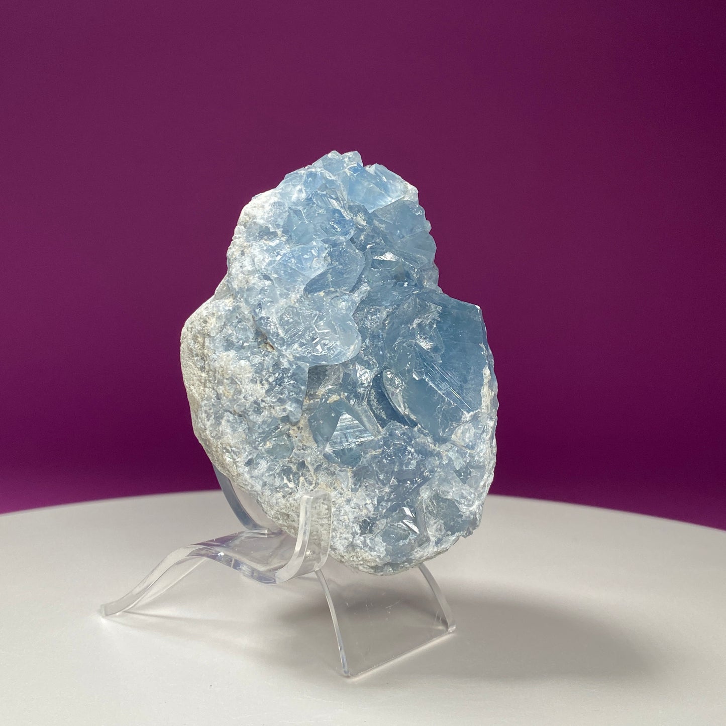 Celestite Geode Specimen (Includes Acrylic Stand)