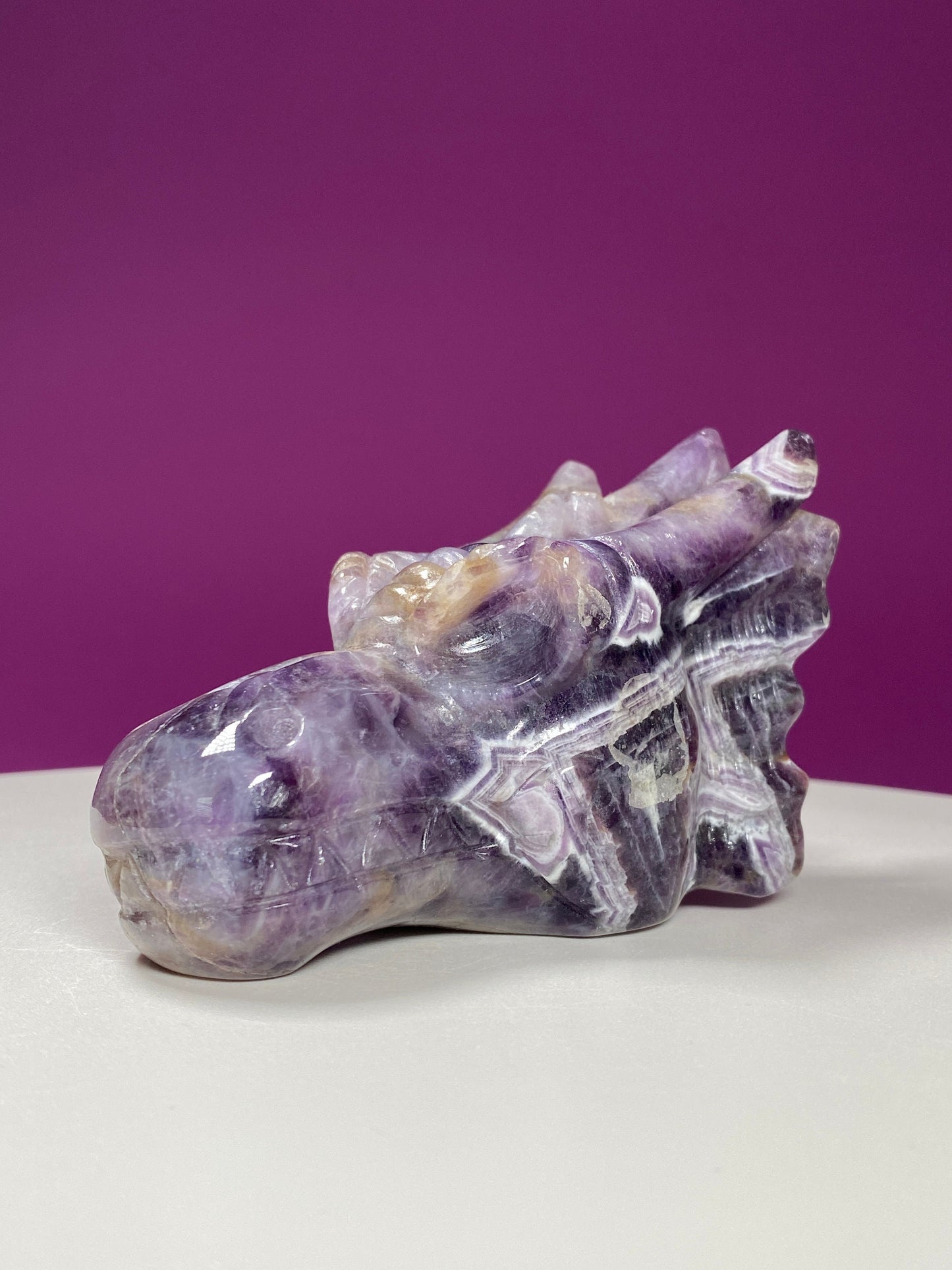 Dream Amethyst Dragon Carving