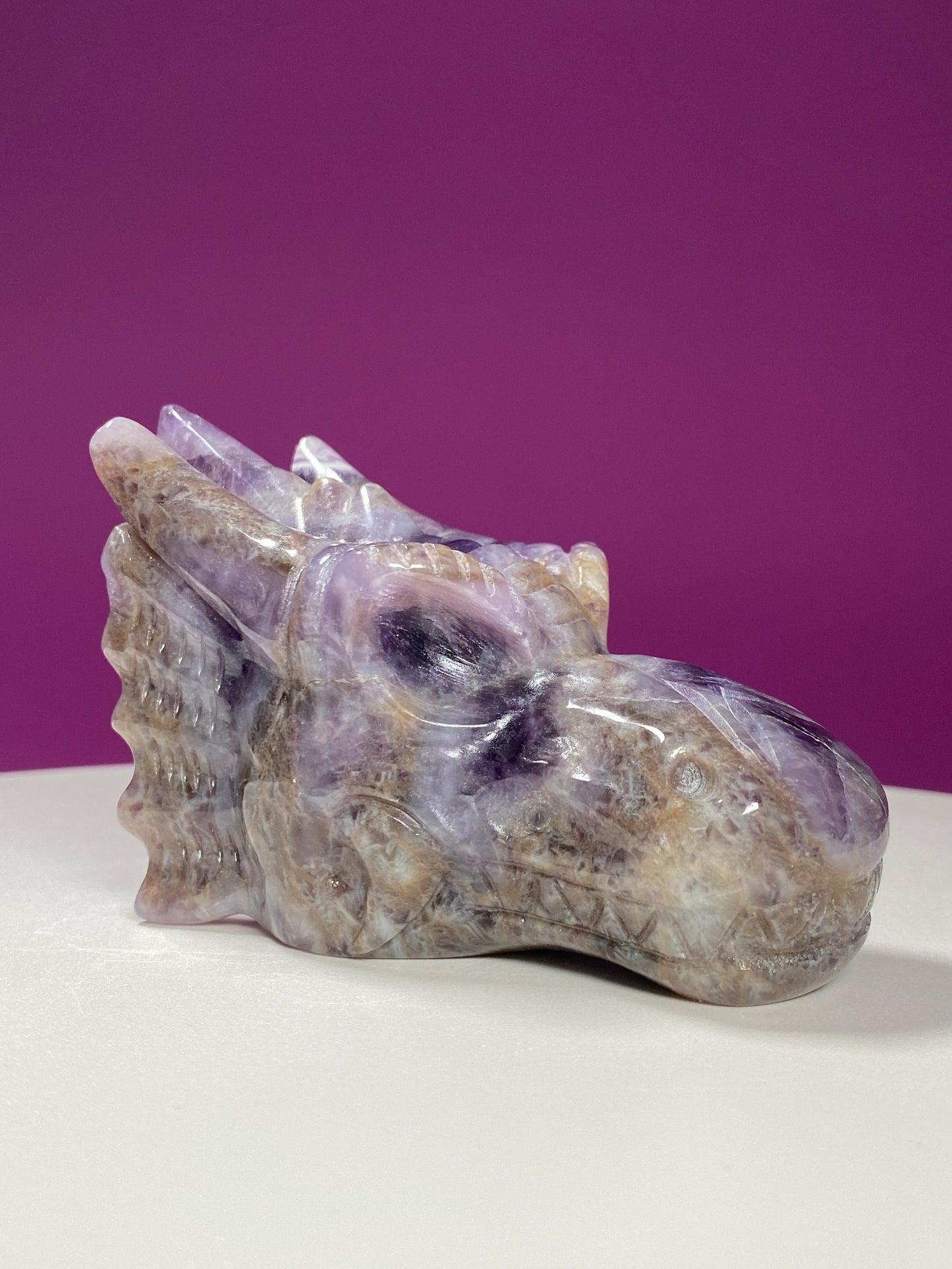 Dream Amethyst Dragon Carving