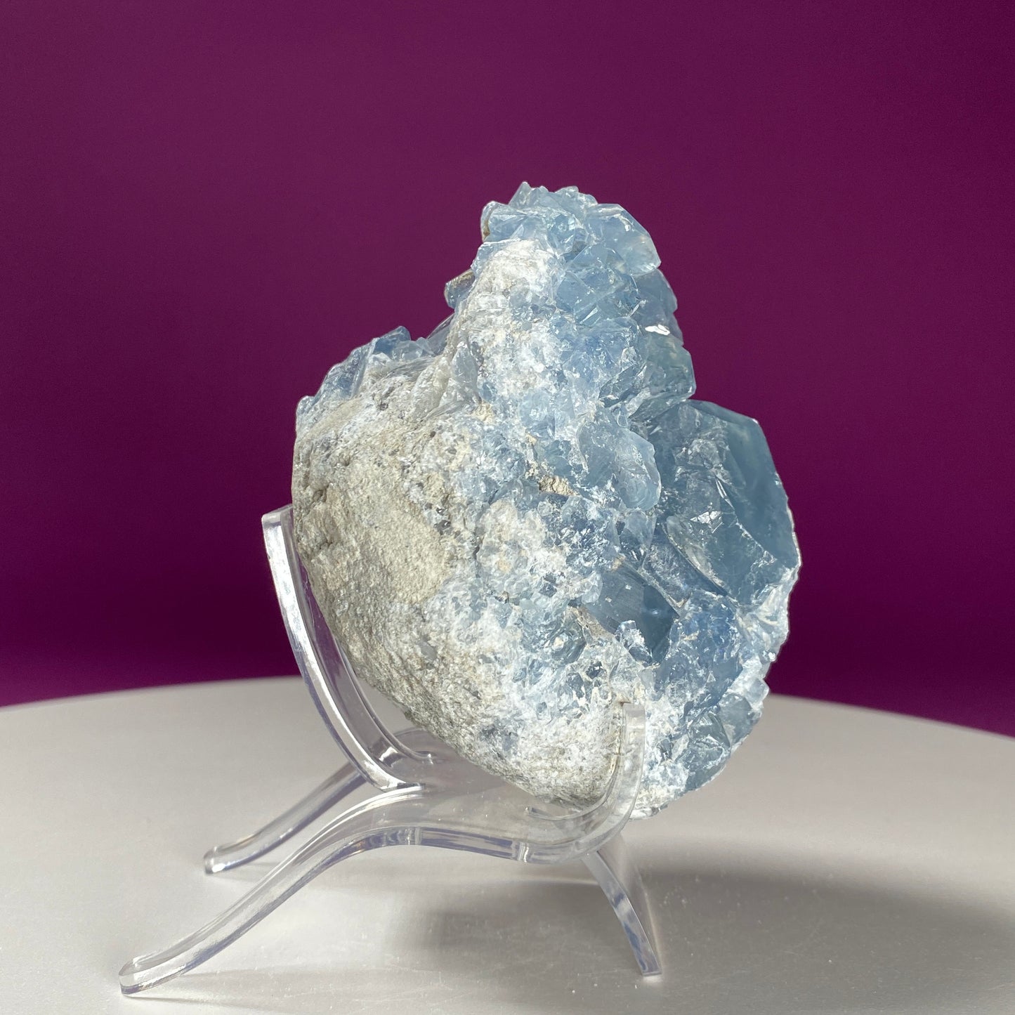 Celestite Geode Specimen (Includes Acrylic Stand)