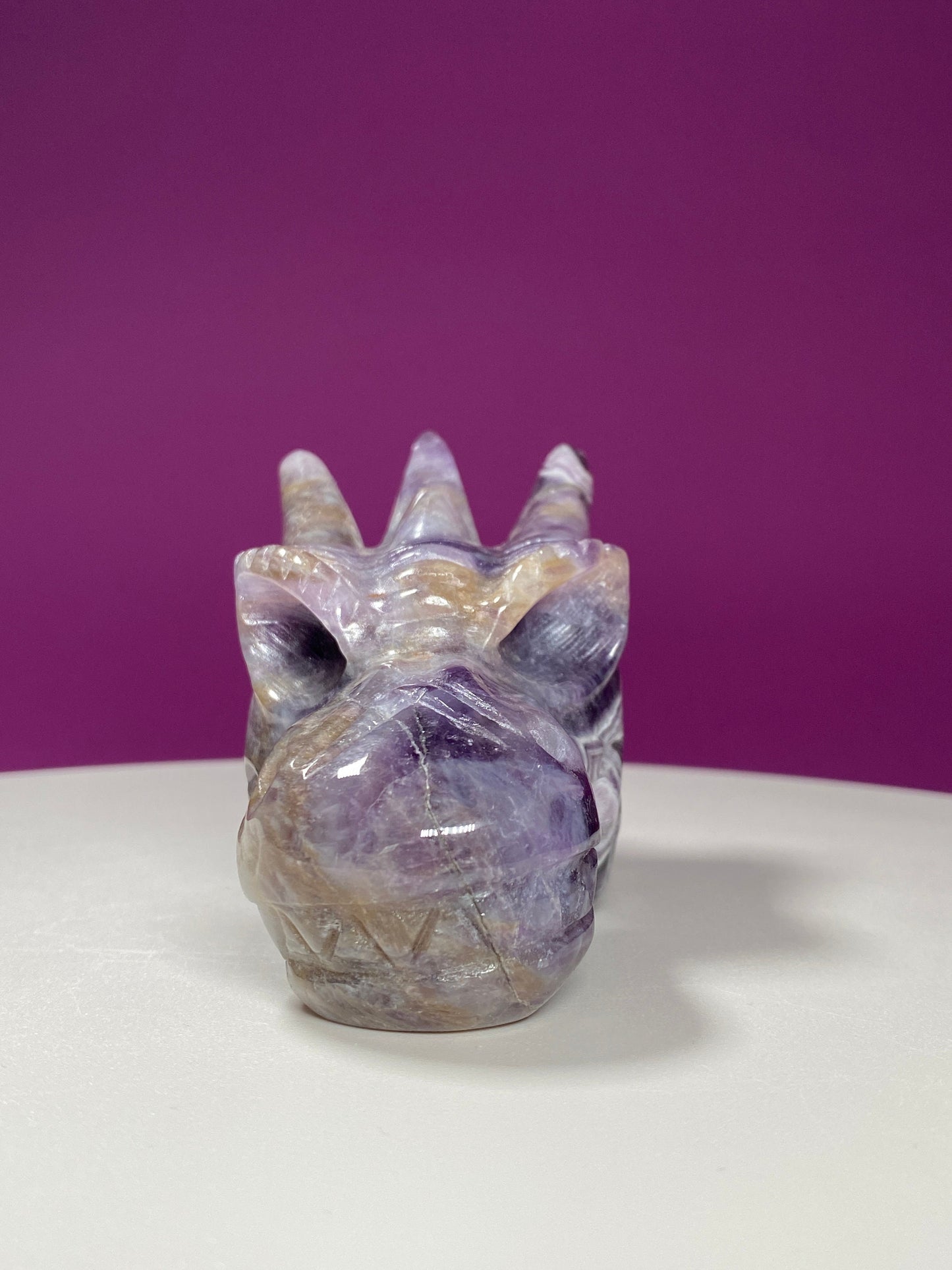 Dream Amethyst Dragon Carving