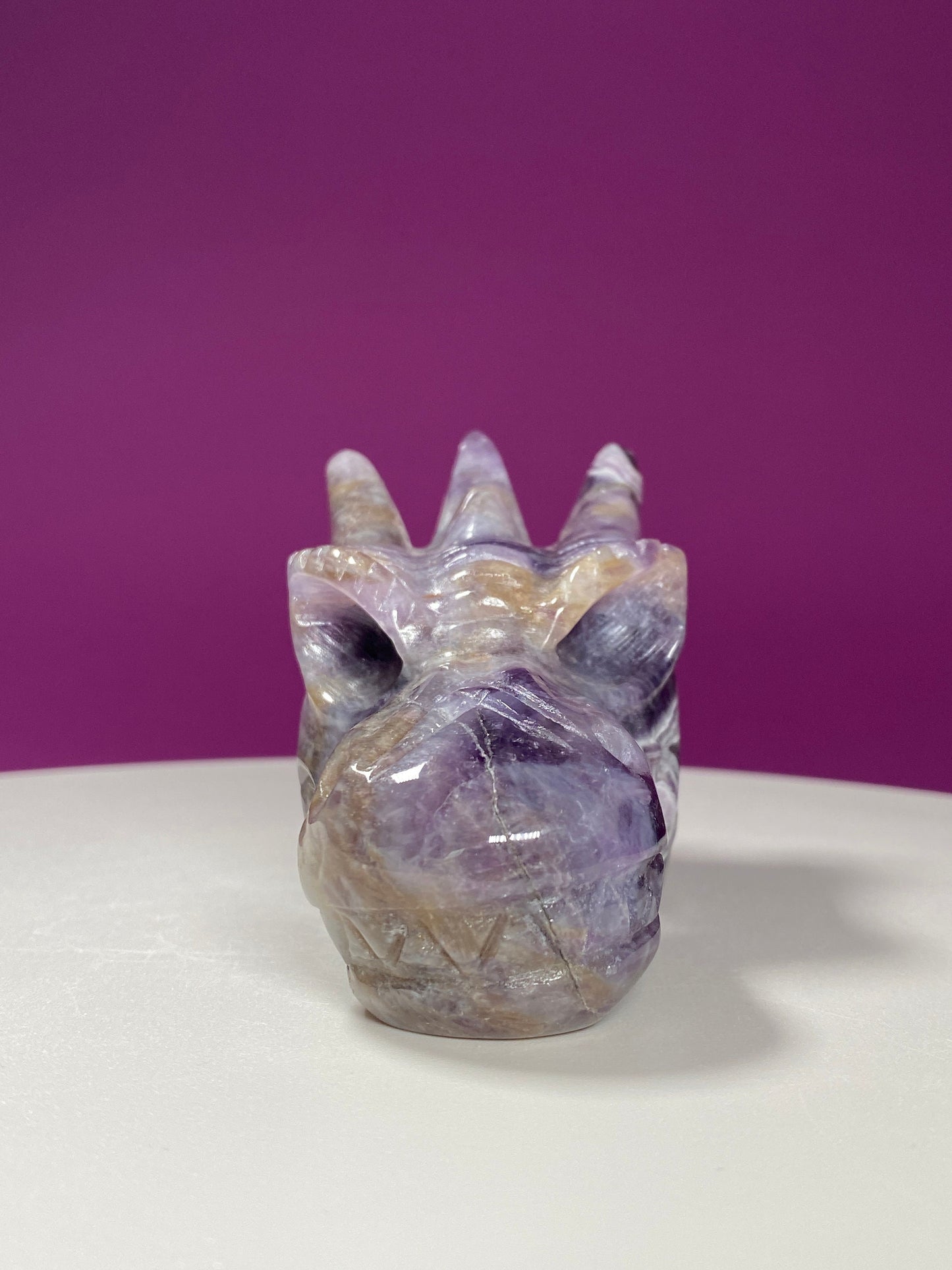 Dream Amethyst Dragon Carving