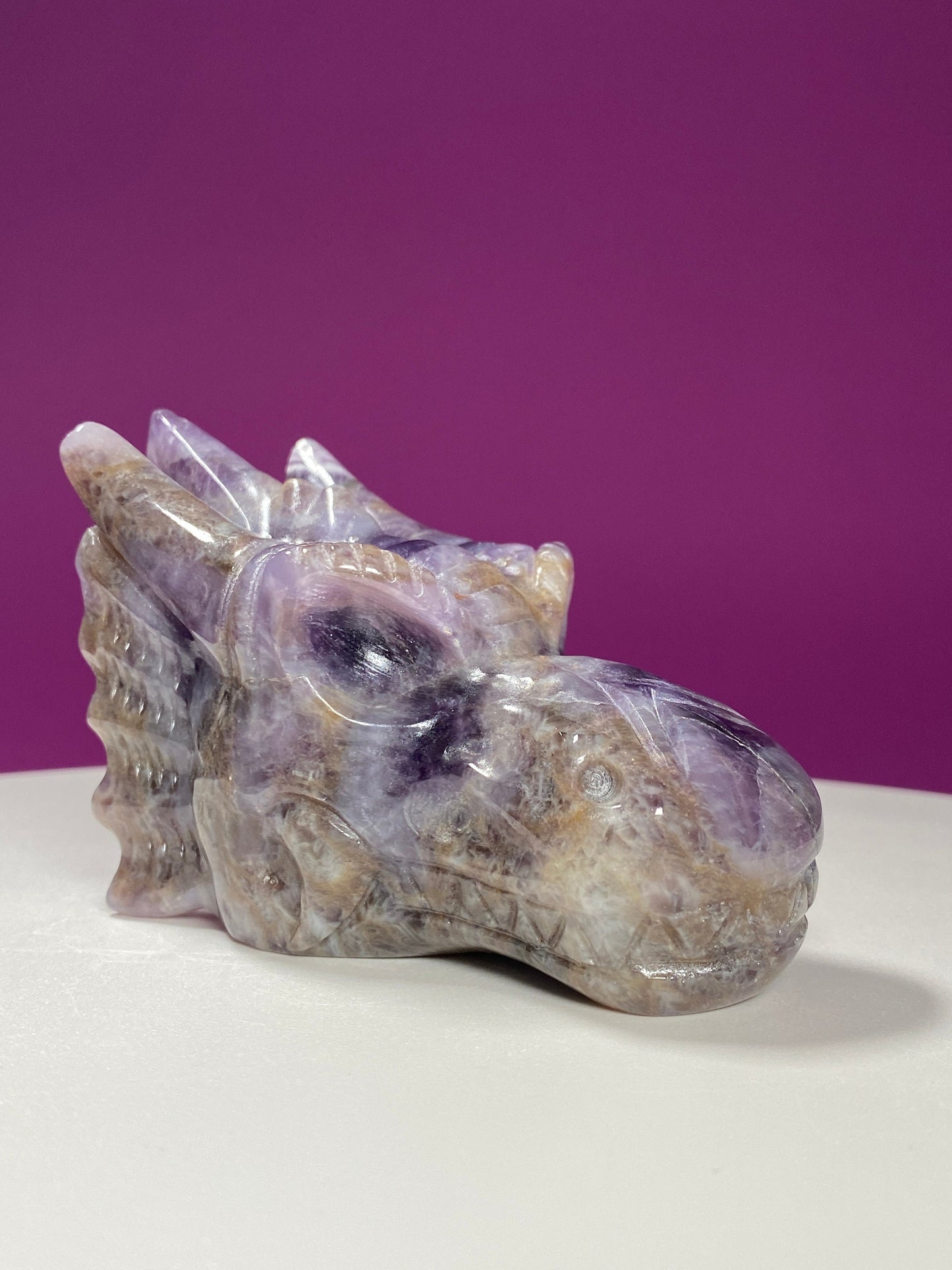 Dream Amethyst Dragon Carving