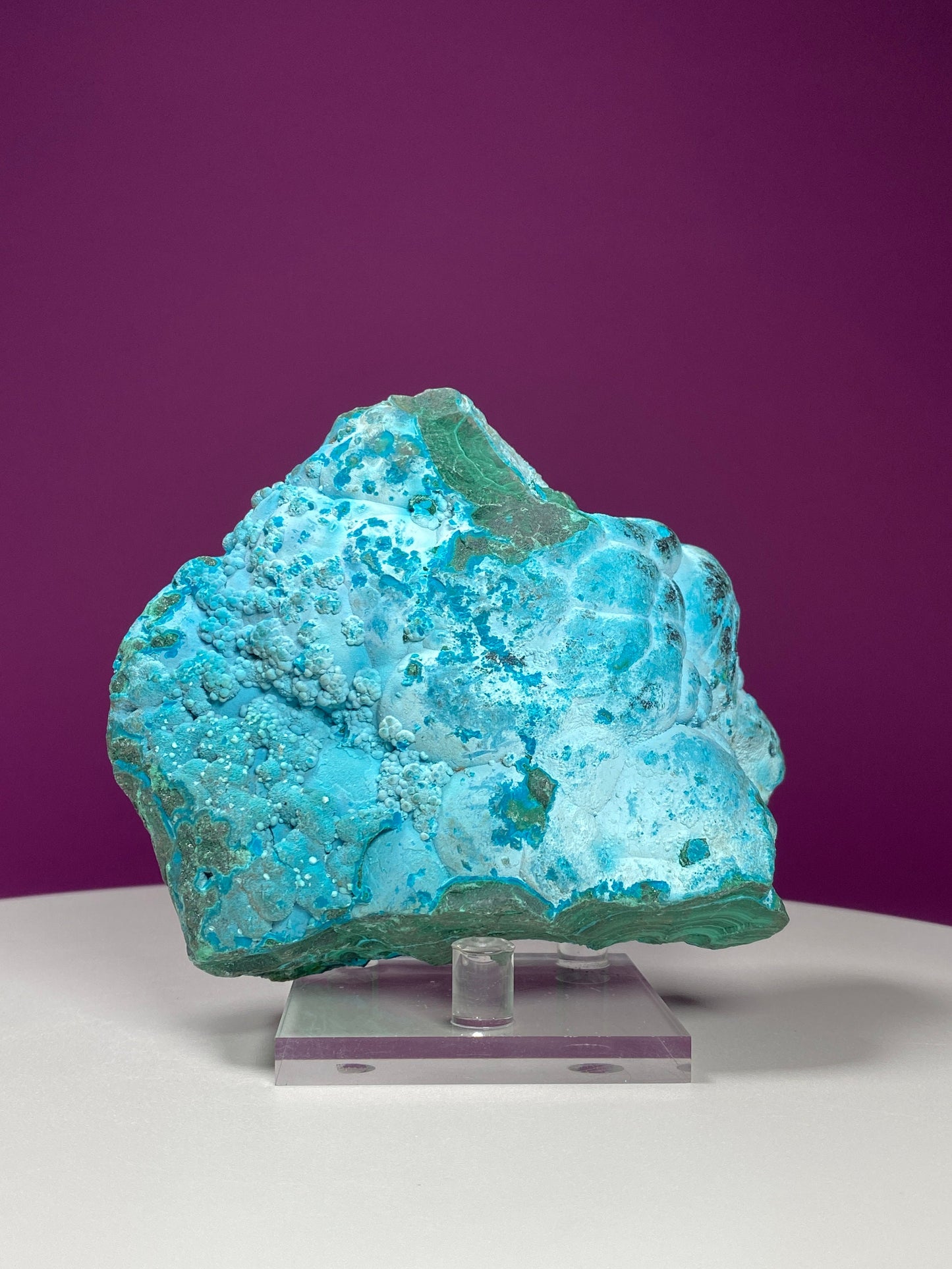 Chrysocolla Malachite Specimen, Collector Specimen (Includes Acrylic Stand)