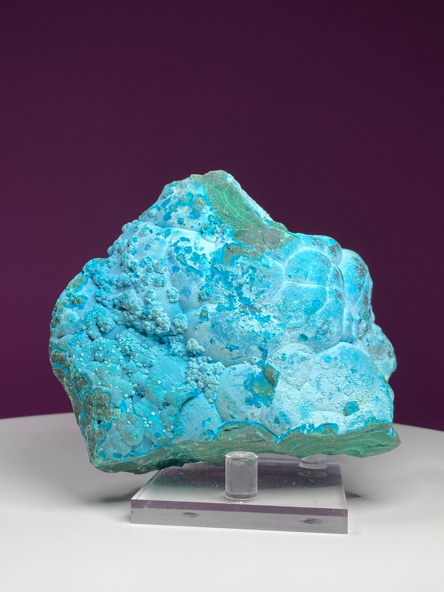 Chrysocolla Malachite Specimen, Collector Specimen (Includes Acrylic Stand)