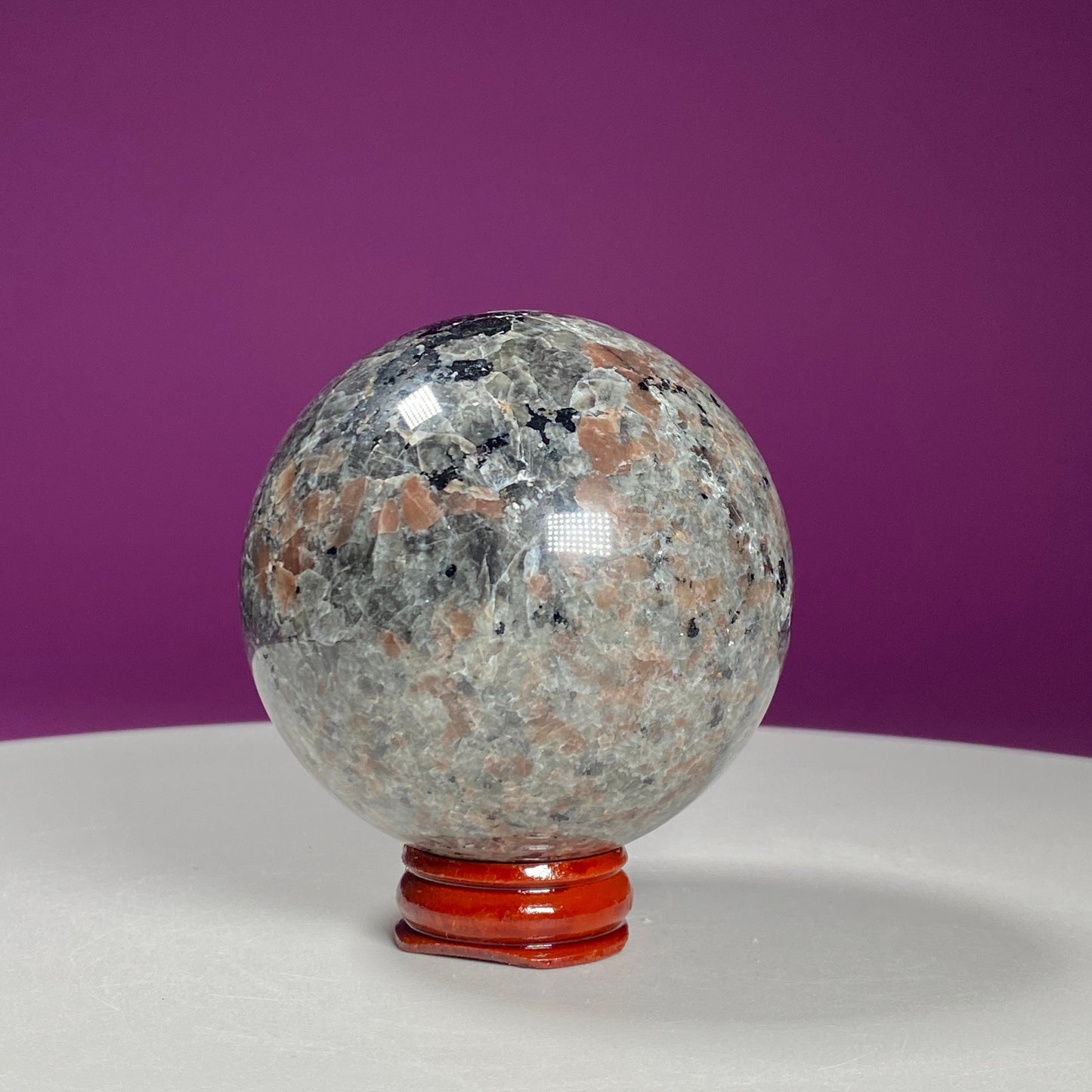 Yooperlite Sphere (Includes Wood Stand)