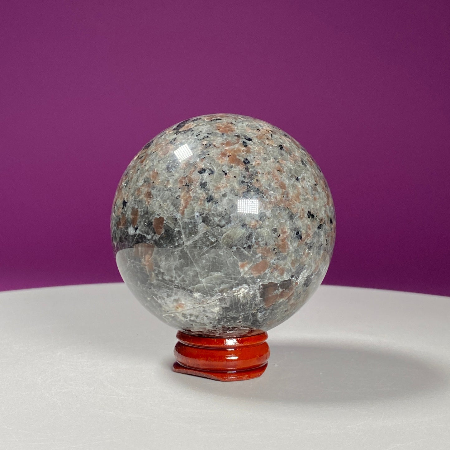 Yooperlite Sphere (Includes Wood Stand)