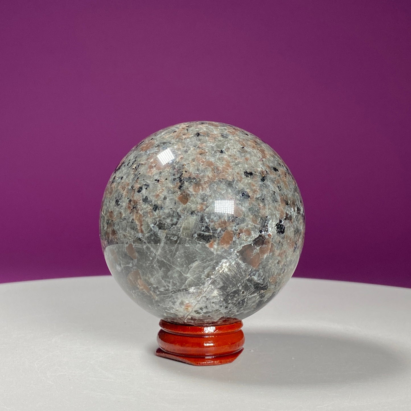 Yooperlite Sphere (Includes Wood Stand)