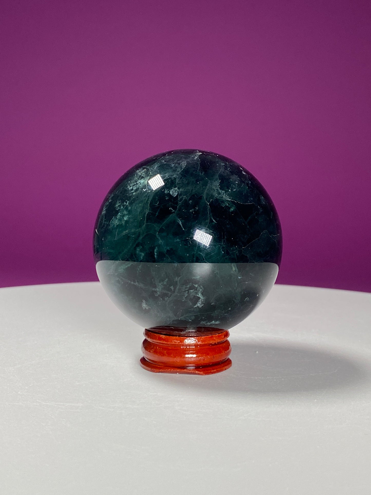 Fluorite Sphere (Includes Wood Stand)