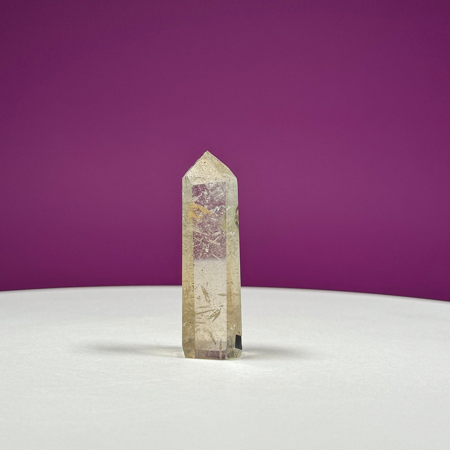 Citrine with White Rutile Point (Brazil)