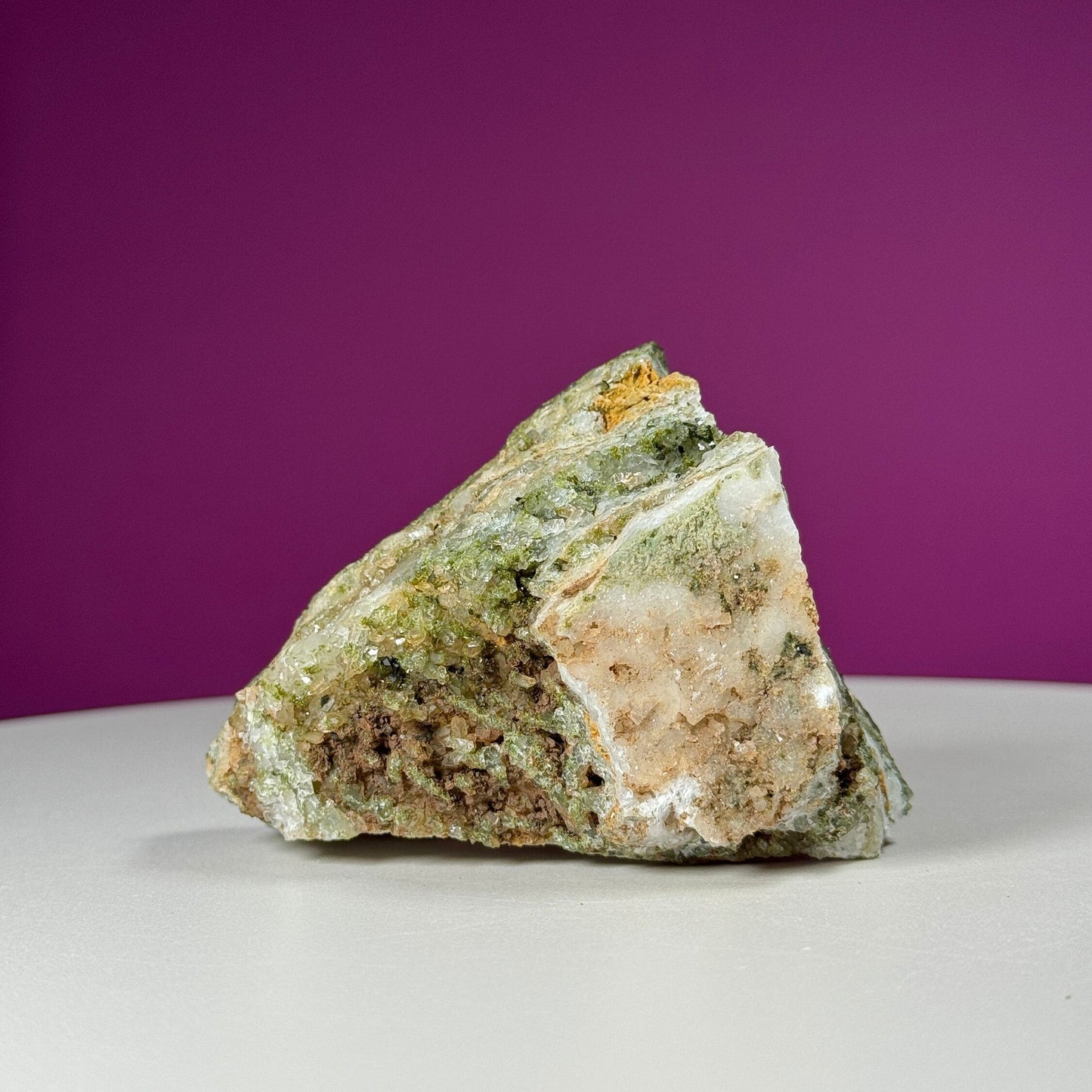 Epidote on Quartz Specimen (Turkey)