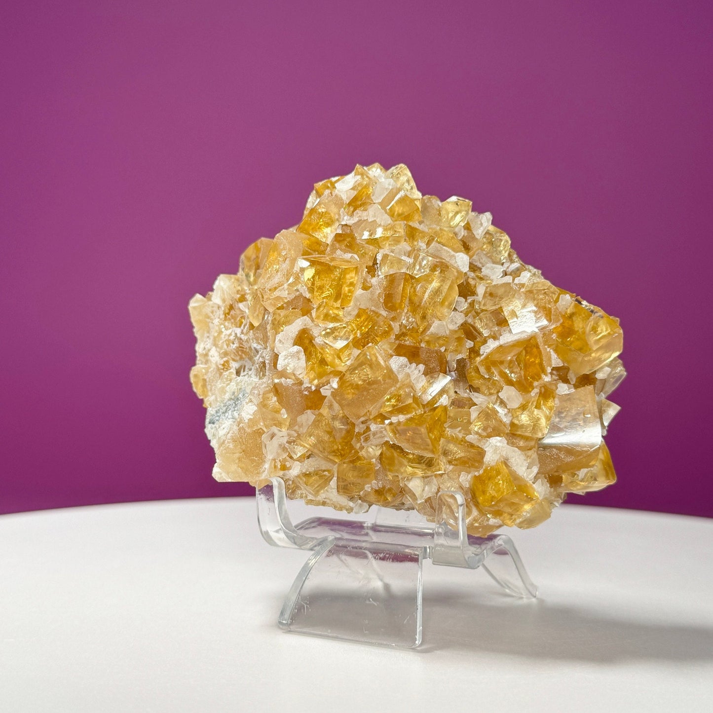 Yellow Calcite (Fujian, China), (Includes Acrylic Stand)