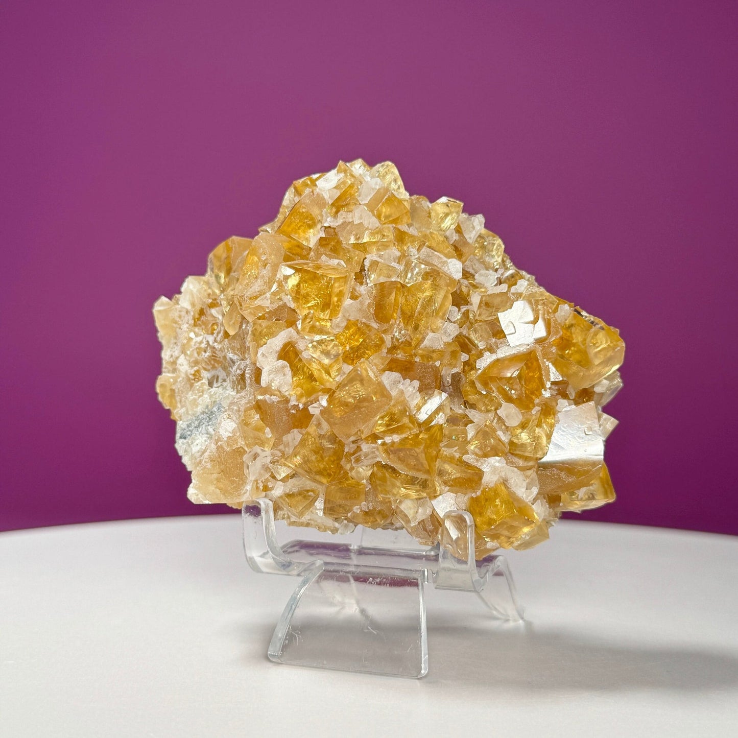 Yellow Calcite (Fujian, China), (Includes Acrylic Stand)