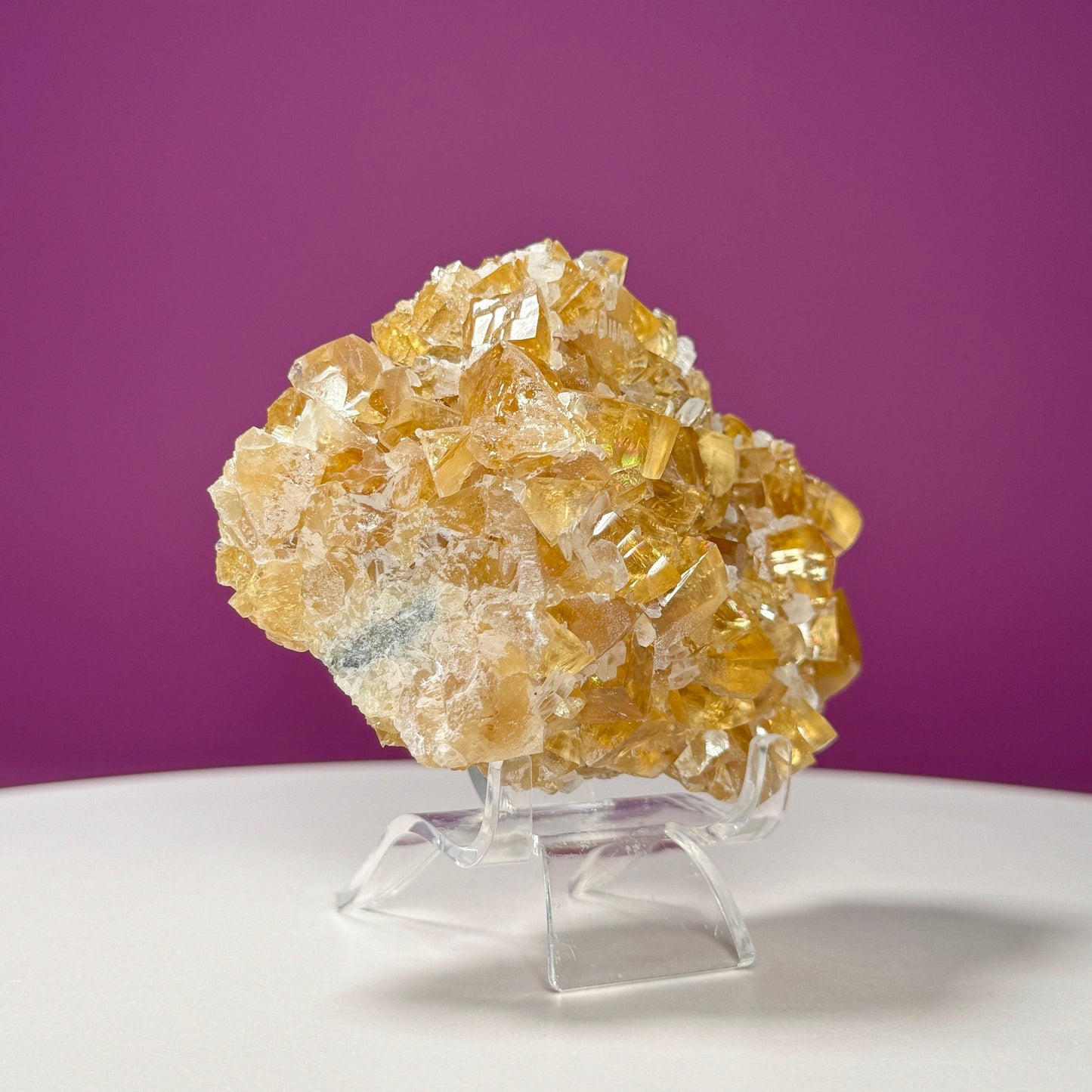 Yellow Calcite (Fujian, China), (Includes Acrylic Stand)