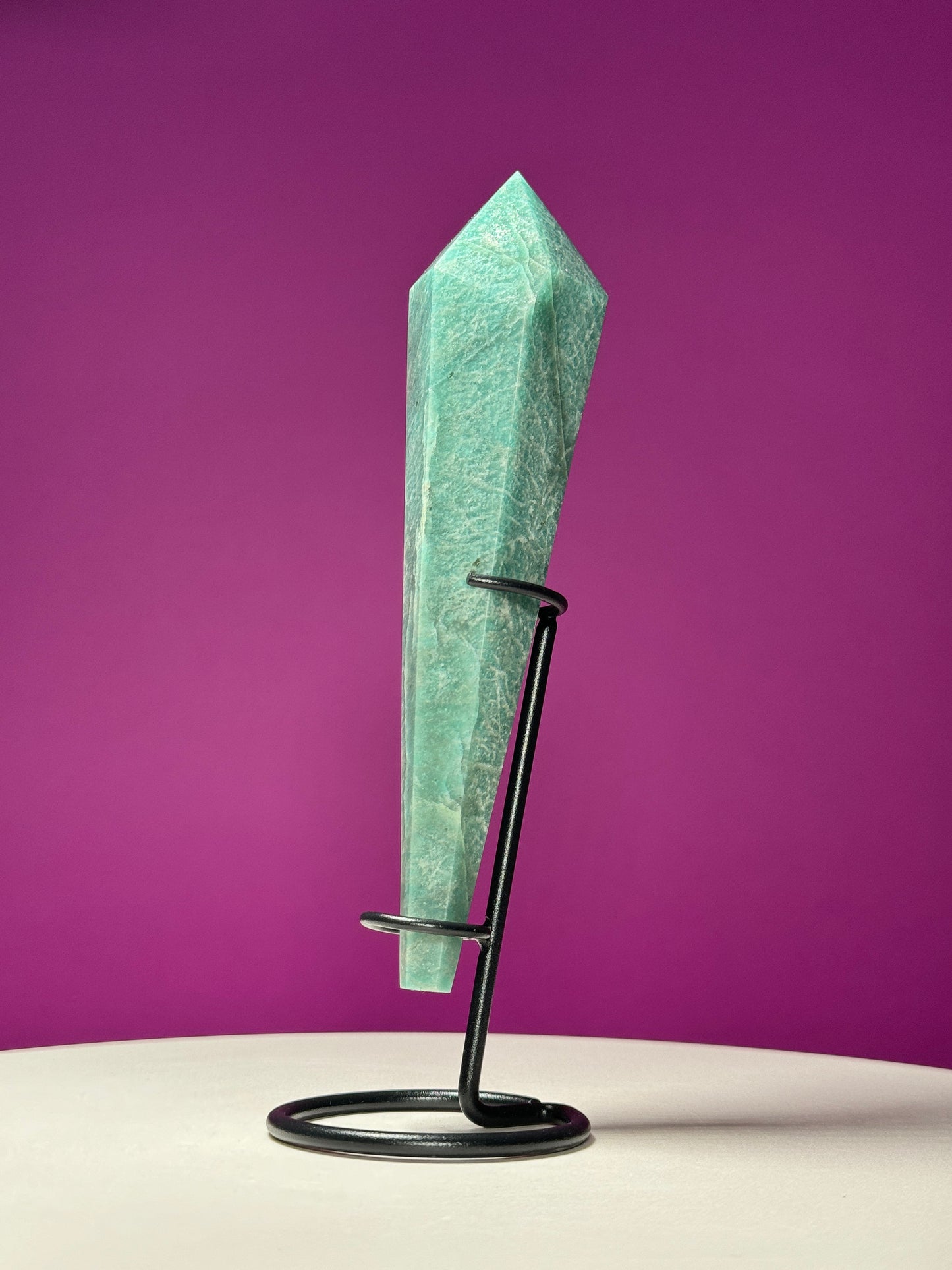 Amazonite Scepter (Includes Black Metal Stand)