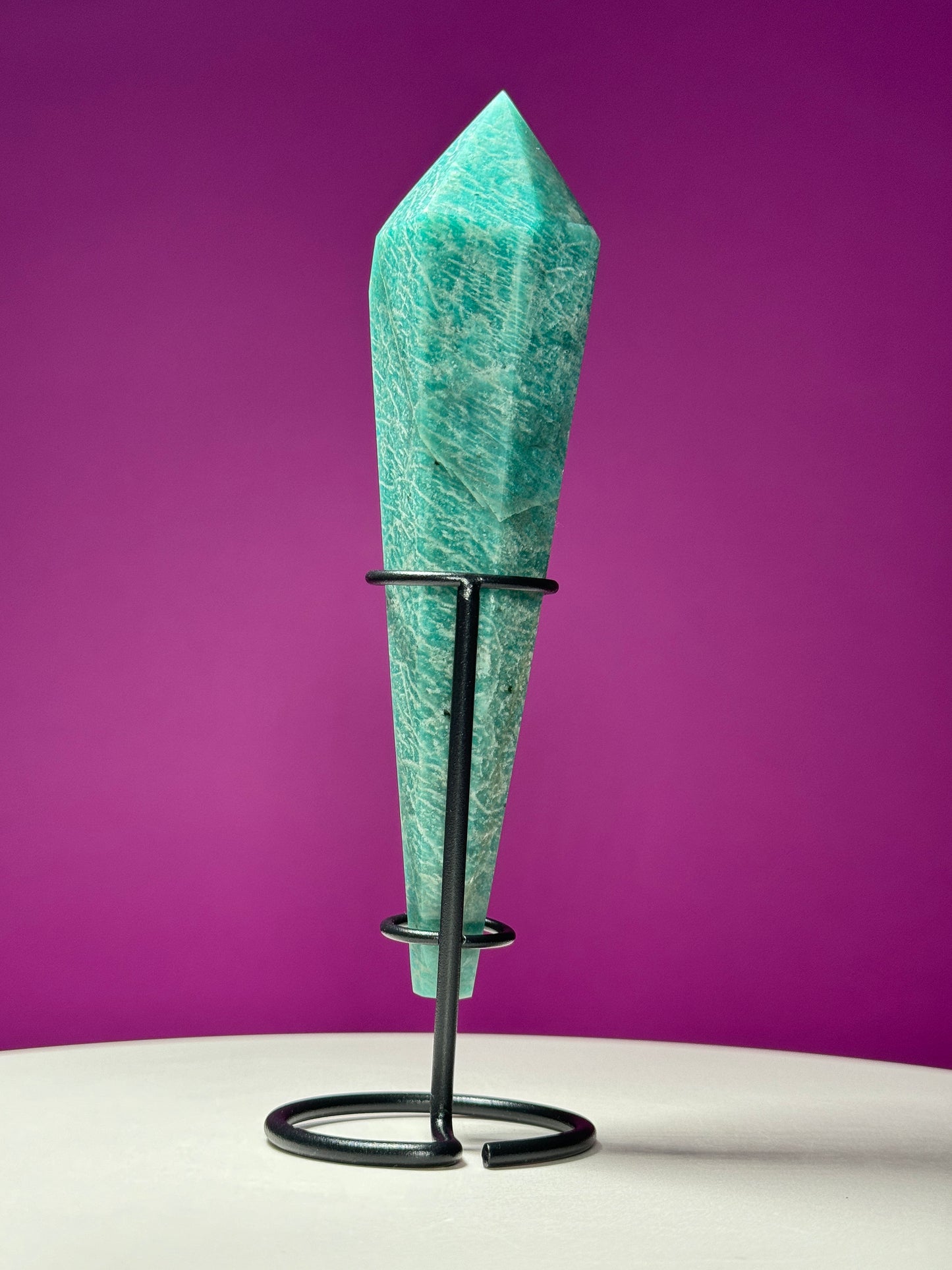 Amazonite Scepter (Includes Black Metal Stand)