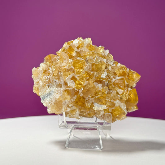 Yellow Calcite (Fujian, China), (Includes Acrylic Stand)