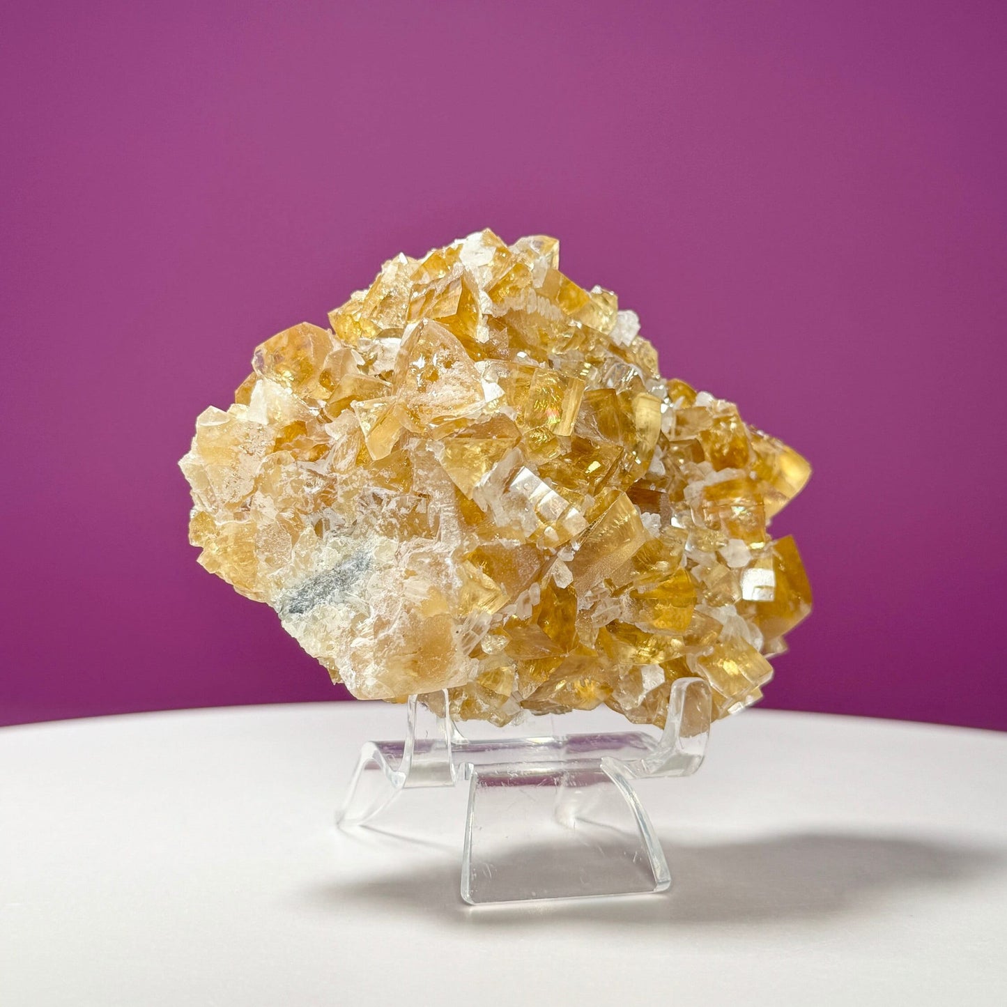 Yellow Calcite (Fujian, China), (Includes Acrylic Stand)