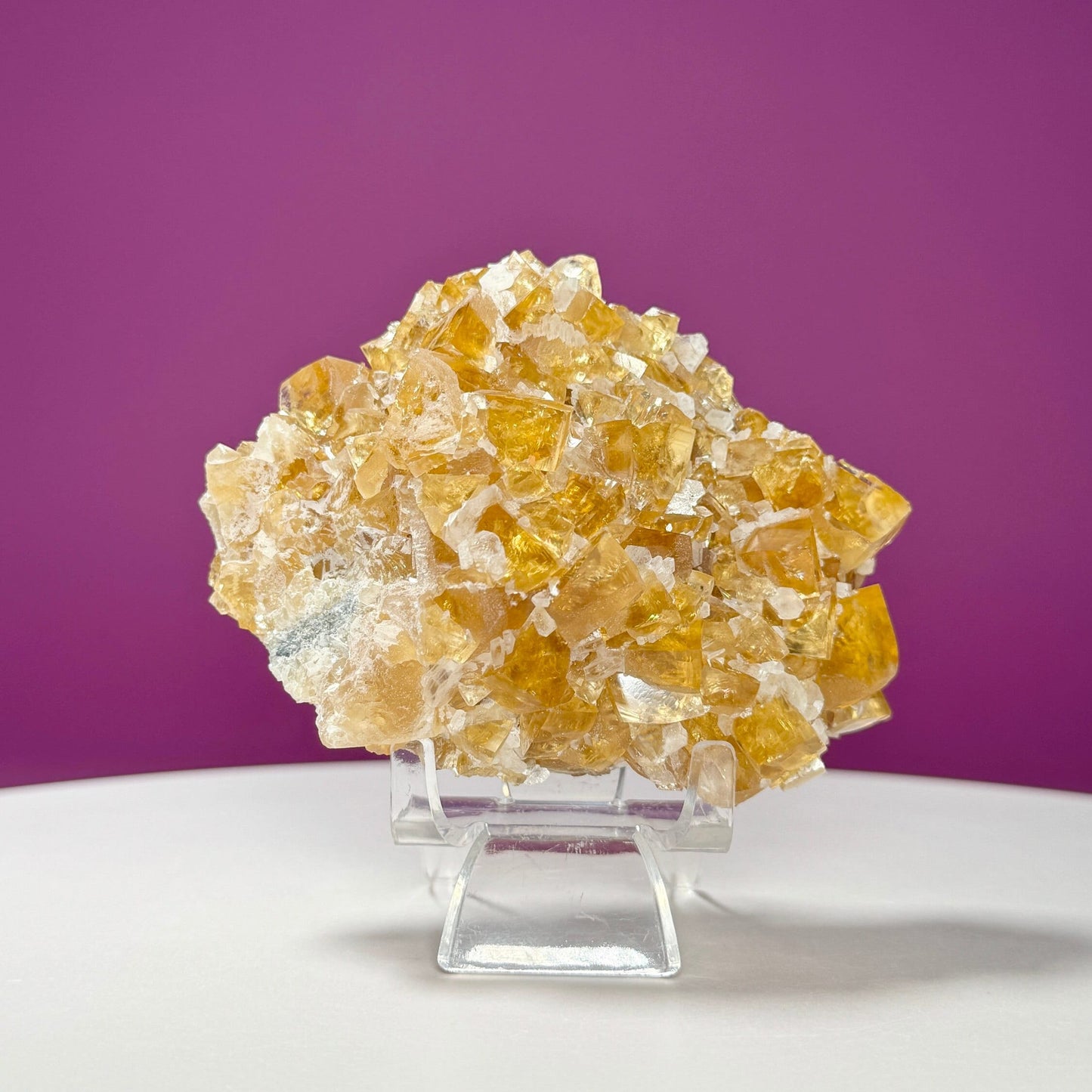 Yellow Calcite (Fujian, China), (Includes Acrylic Stand)