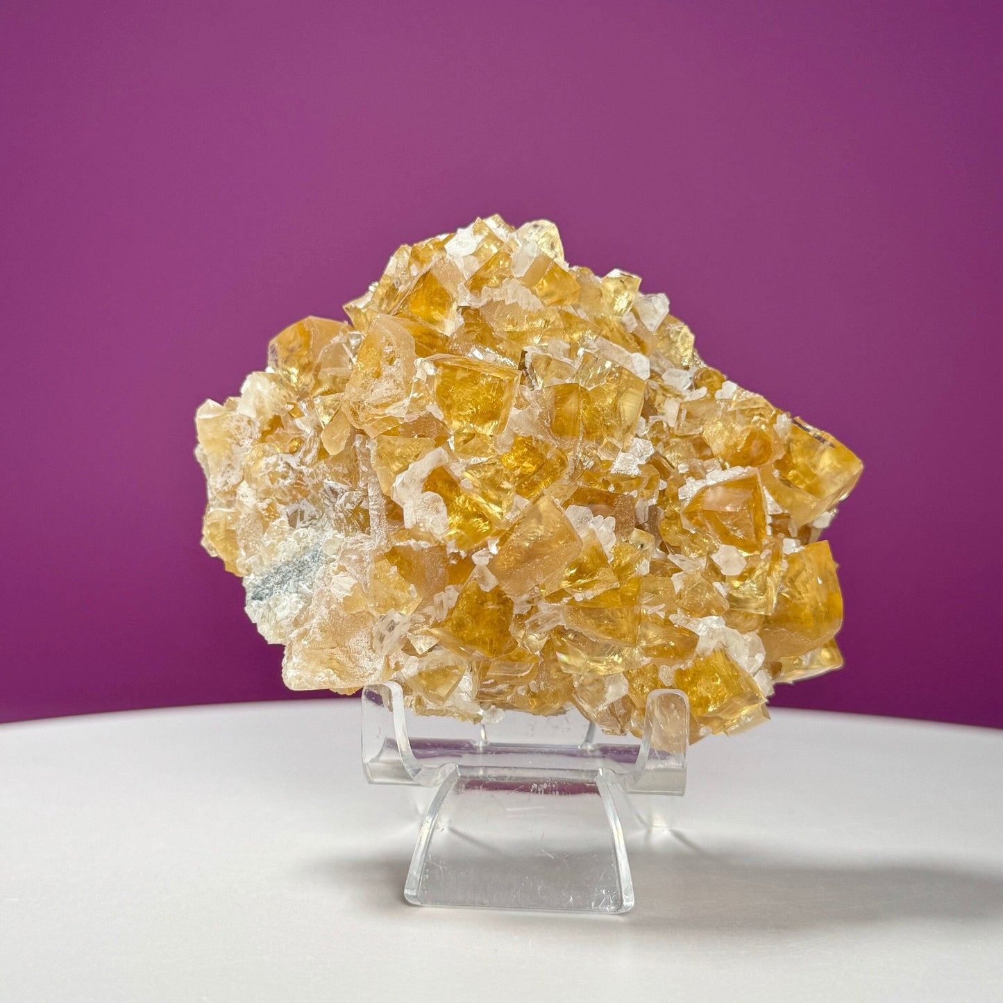 Yellow Calcite (Fujian, China), (Includes Acrylic Stand)