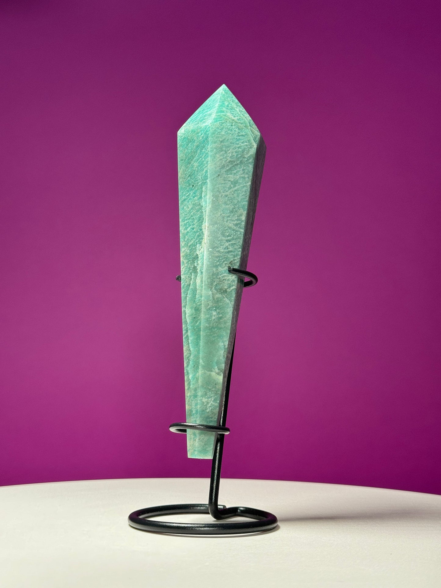 Amazonite Scepter (Includes Black Metal Stand)